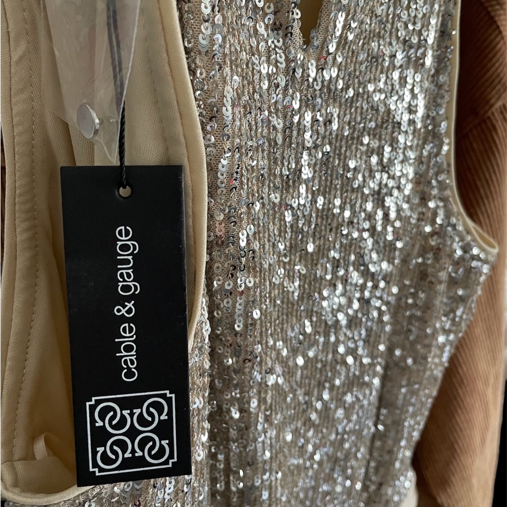 Cable & Gauge sequin bodysuit.  New with tags.